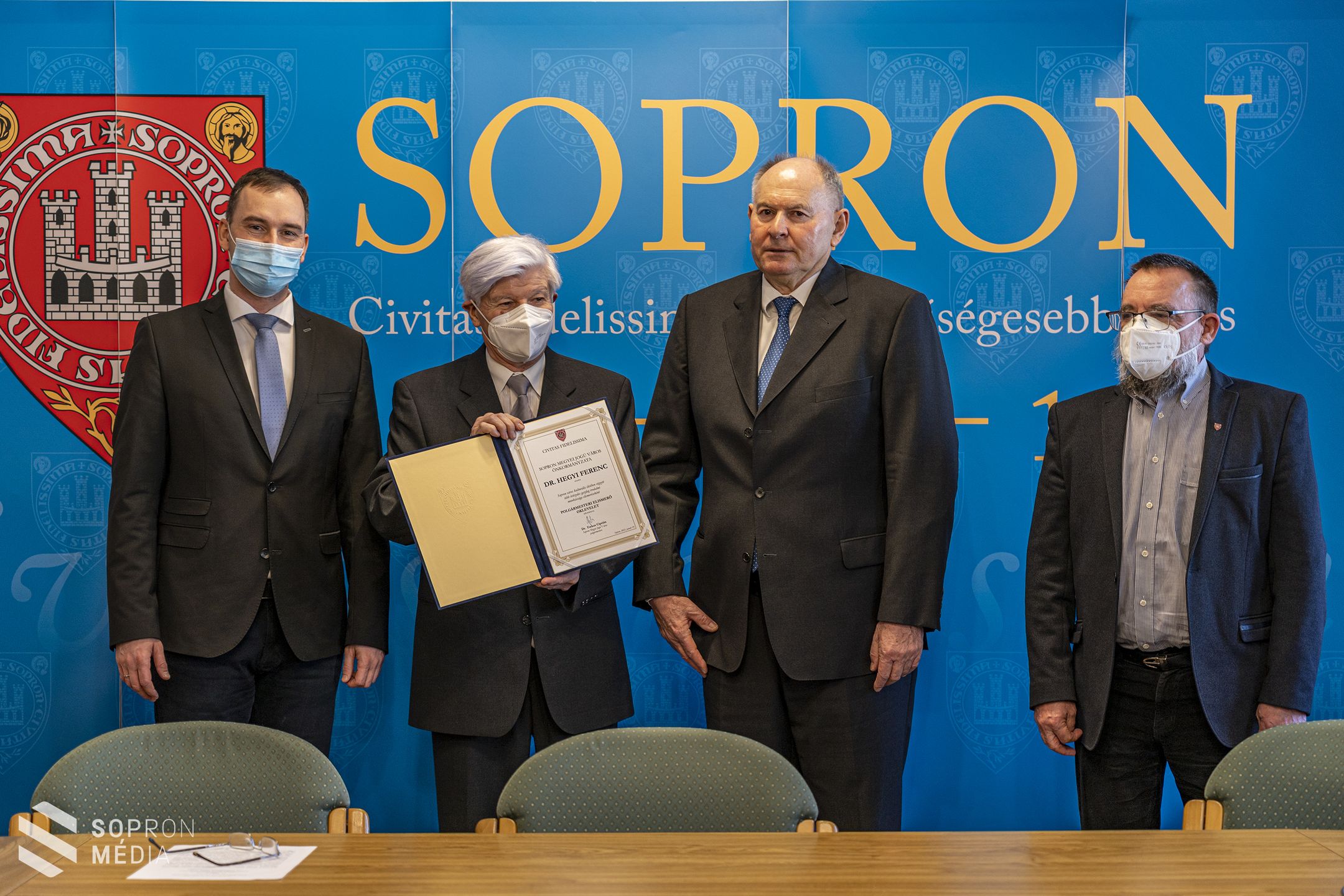 Polgármesteri Elismerő Oklevélben részesült dr. Hegyi Ferenc