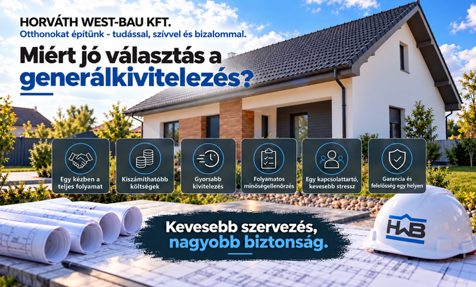 A generálkivitelezés előnyei – avagy miért érdemes egy kézben tartani az építkezést?hír borítóképe