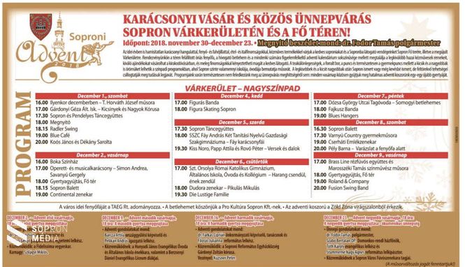 Az első hét programja