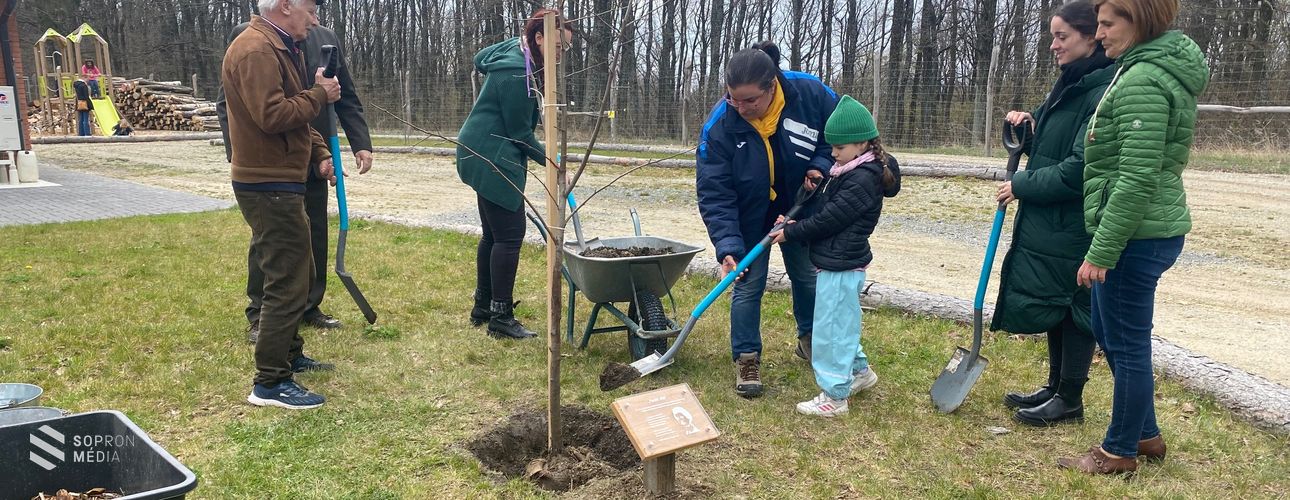 Emlékfaültetés Petőfi Sándor tiszteletére