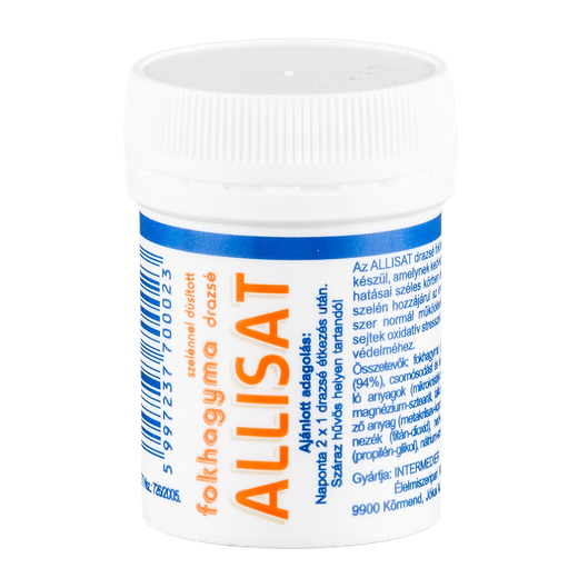 Allisat+szelenium fokhagyma drazsé (100x)