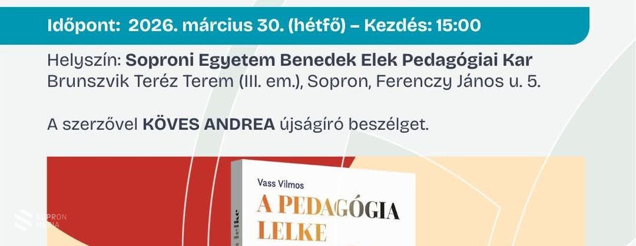 Arizona után Sopronban ad elő – könyvbemutatóra érkezik Dr. Vass Vilmos