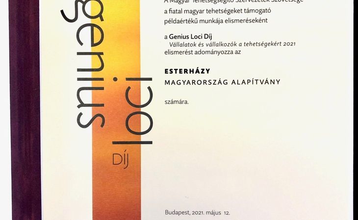 Magas elismerésben részesült az Esterházy Magyarország Alapítvány