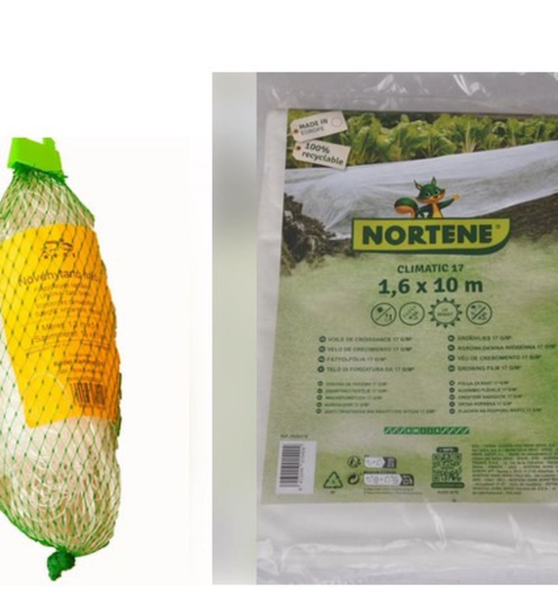 Növénytartó hálók, fátyolfóliák