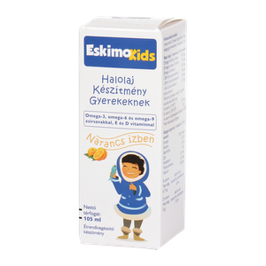 Eskimo Kids étrendkiegészítő olaj narancs (105ml) termék kép