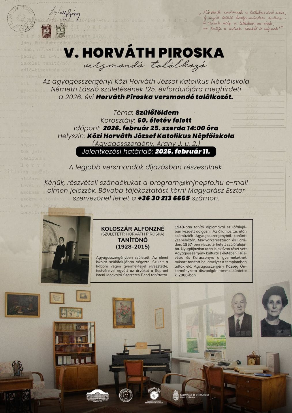 V. Horváth Piroska versmondó találkozó