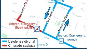 Lezárják a Csatkai utca egy szakaszát