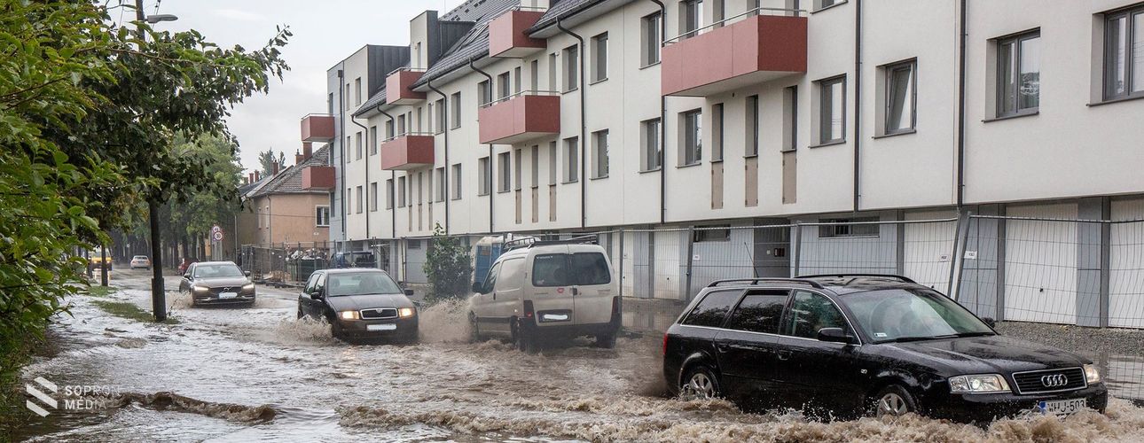 Hatalmas eső zúdult Sopronra 