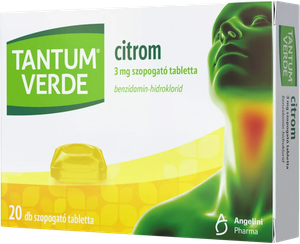 Tantum Verde citrom 3mg szop.tabl.(Tantum Lemon) (20xparaffinos papírban) termék kép