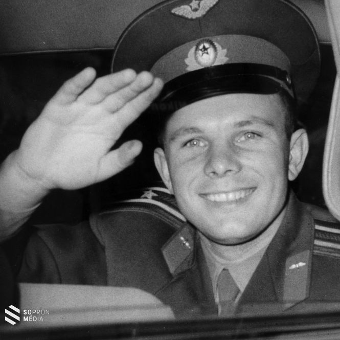 Jurij Gagarin a Buckingham-palotába érkezik 1961 júliusában