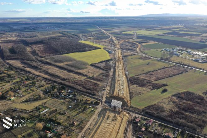 A Győr-Sopron vasútvonalnál