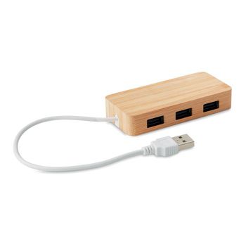 WINY 3 portos bambusz USB elosztó