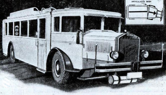 Az első csuklós busz egyáltalán nem hasonlított a mai megfelelőjére 