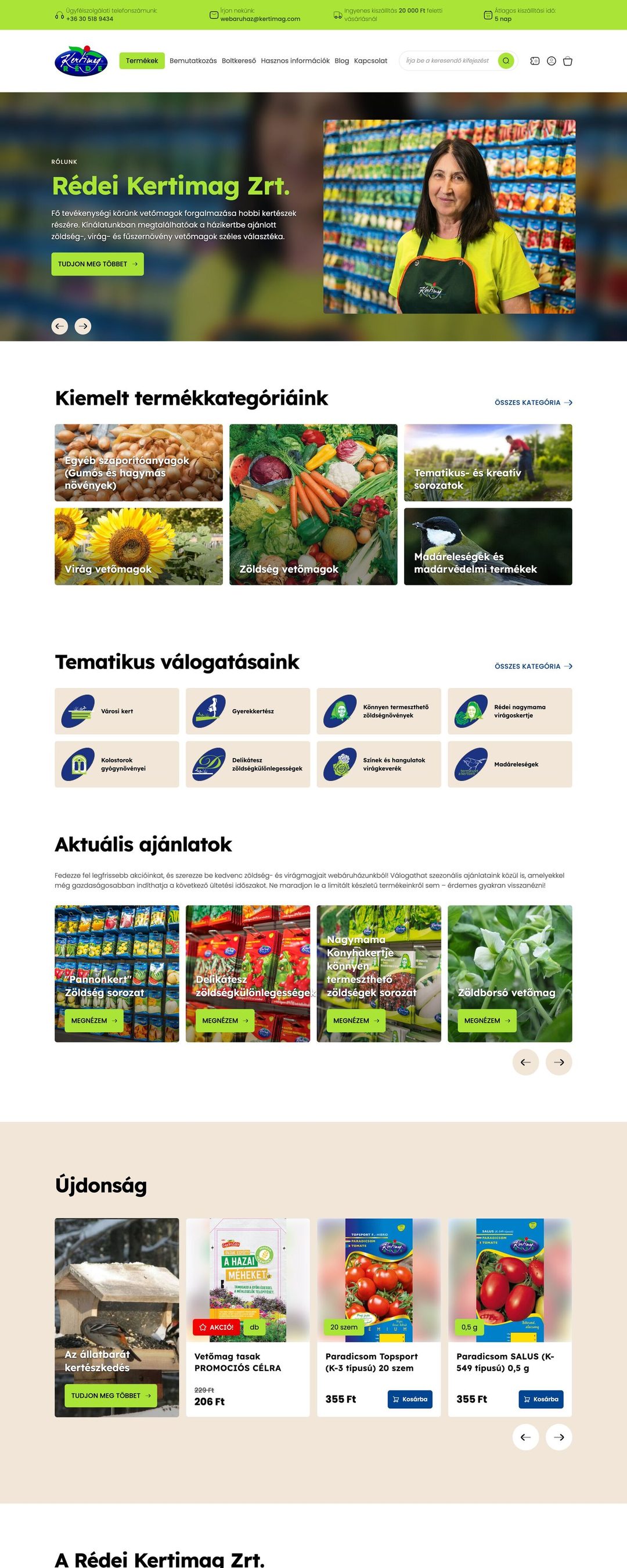 Rédei Kertimag – nyitóoldal