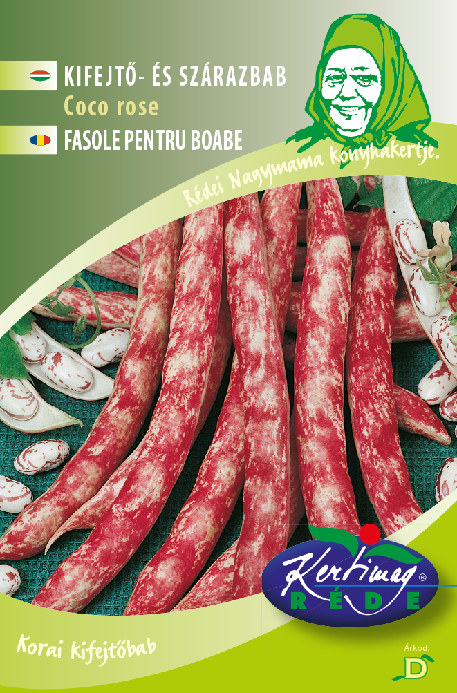 Kifejtőbab Coco rose- piros cirmos 50 g termék képe