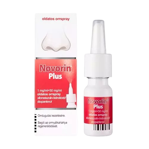 Novorin Plus 1mg/ml+ 50mg/ml oldatos orrspray (1x10ml hdpe tartályban)
