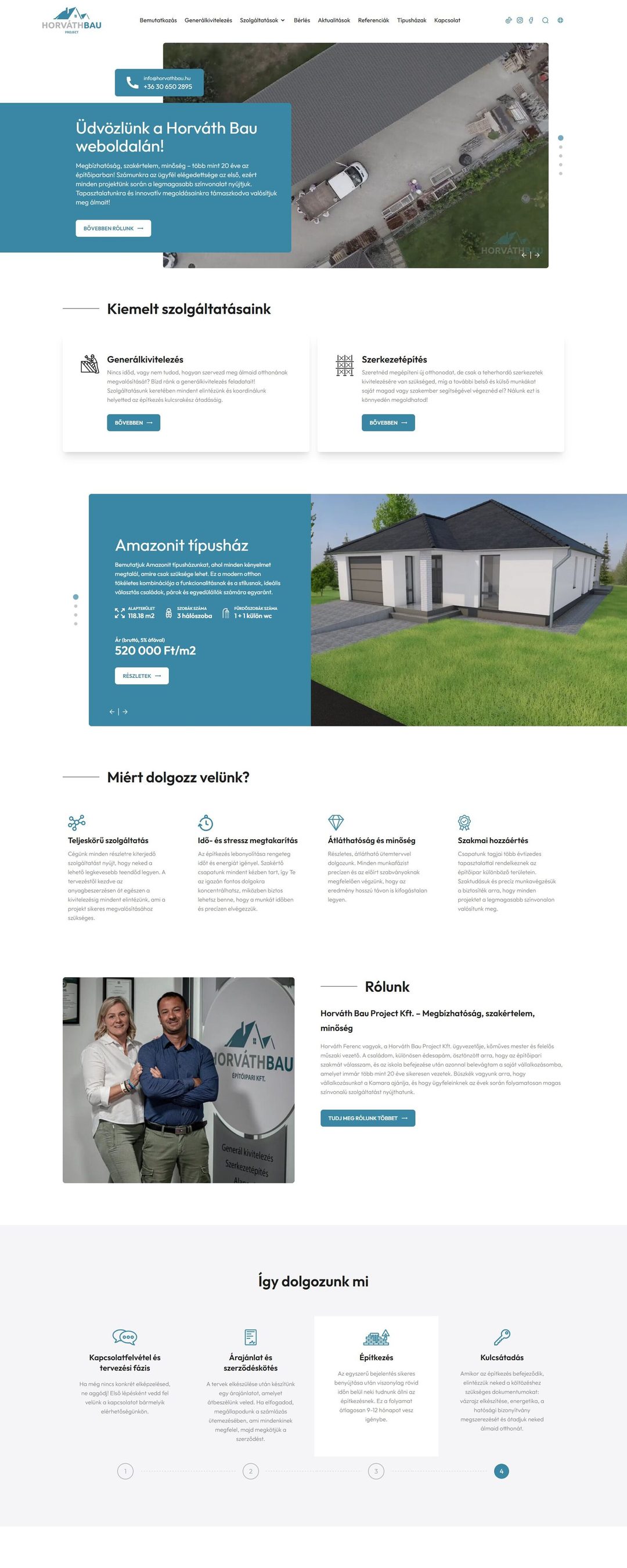 Horváth Bau Project – nyitóoldal