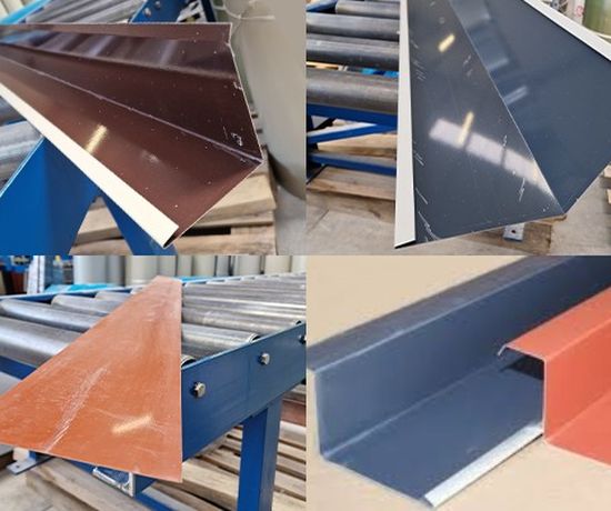 Stahlplatten im gefaltet