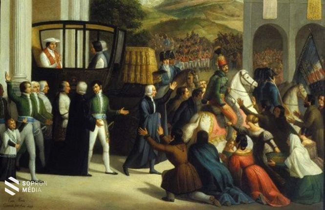 A Vatikáni Múzeumban, a Salone Sistino után következő hosszú nyugati folyosó falán, VII. Pius pápaságának epizódjait örökítették meg. Az utolsó teremben látható az a jelenet, amikor a napóleoni fogságból visszatérő pápát köszönti Róma népe. A pápa hintója mögött feltűnik egy magyar huszár alakja. A huszárt Horváth Nepomuki Jánosnak hívták, a Radetzky-huszárezred tisztje volt.