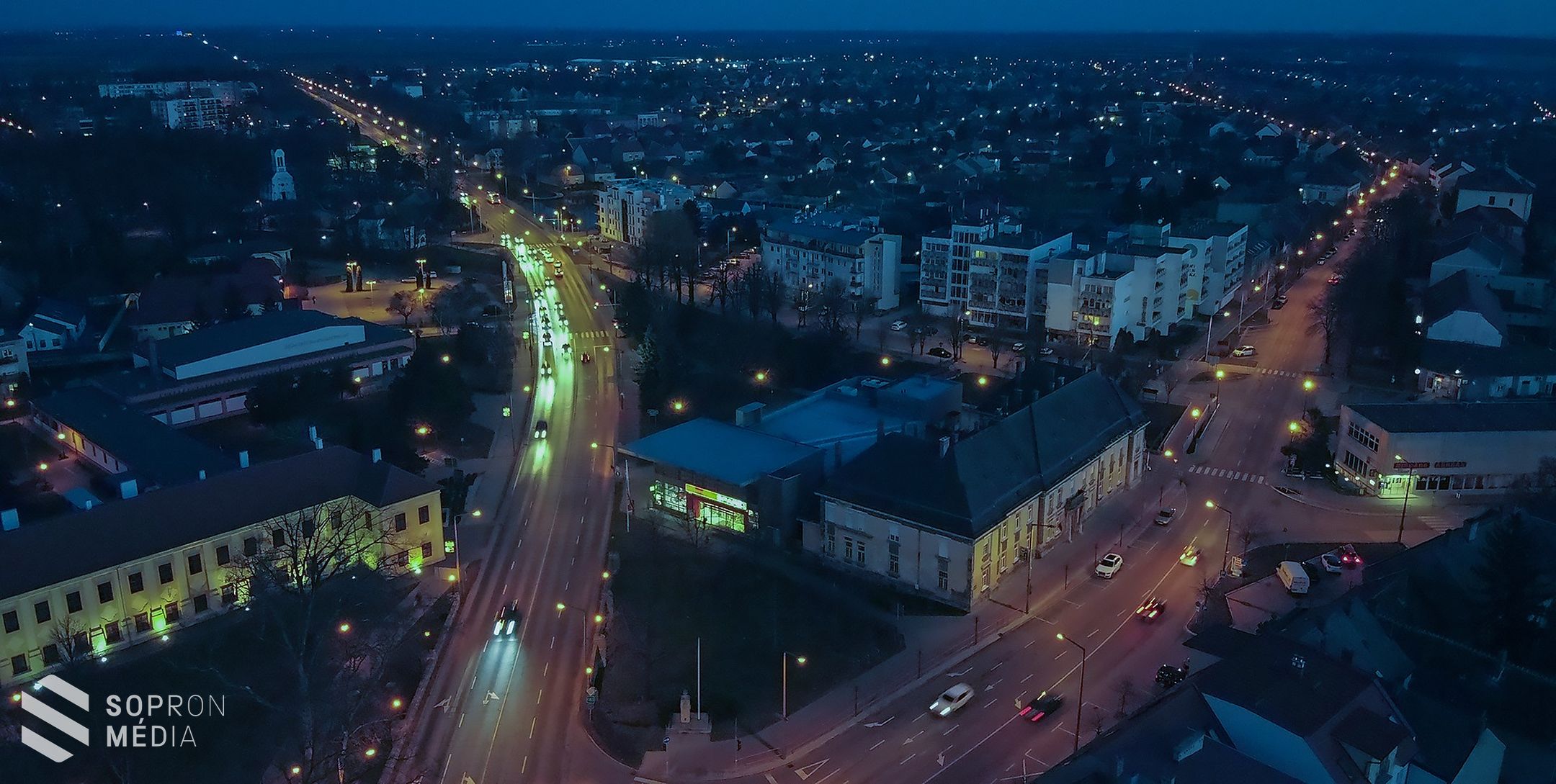 Így fest madártávlatból Kapuvár este – Galéria!