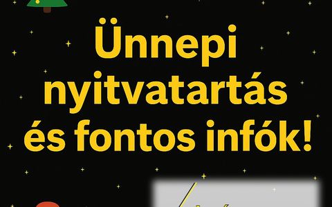 Ünnepi nyitvatartásunk