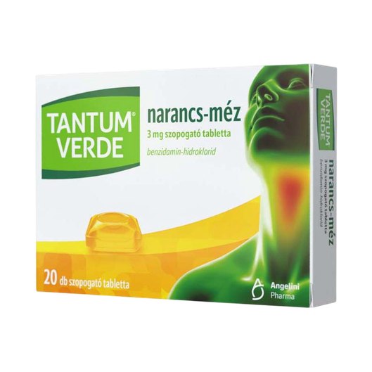 Tantum Verde narancs-méz 3mg szopogató tabletta (20x buborékcsomagolásban)