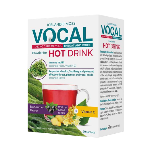 Vocal Hot Drink étrendkiegészítő italpor feketerib (10x 5g)