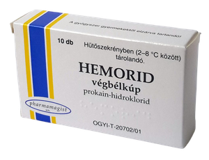 Hemorid végbélkúp (10x) termék kép