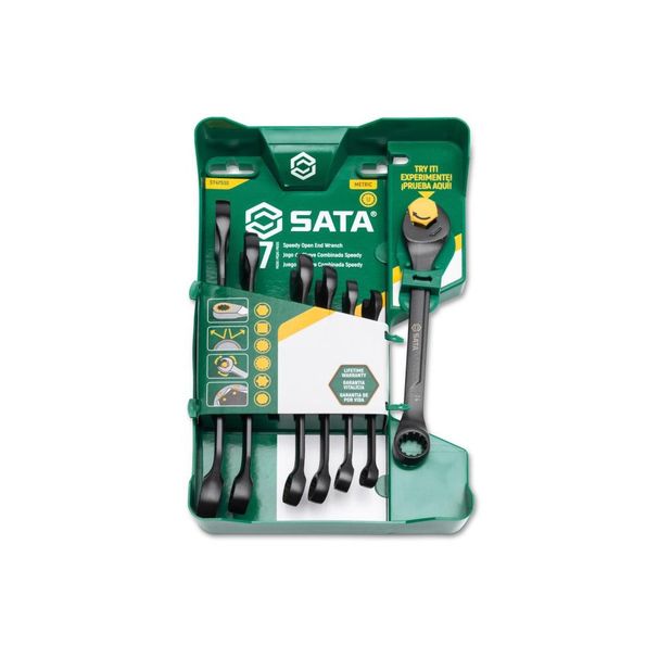 Sata X6 univerzális csillag-villáskulcs készlet 8-17 mm, 7 részes, ST47530