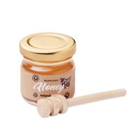 Vadvirágméz üvegben (50g) fából készült mézcsurgatóval