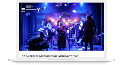 Esterházy Magyarország Alapítvány  weboldalának asztali nézete