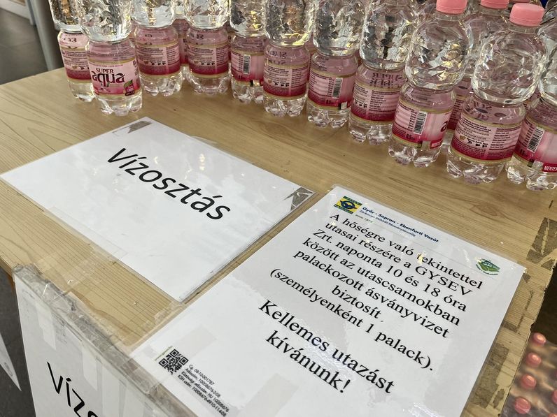 Hőségriadó – szerdától megkezdte a vízosztást a GYSEV Zrt.