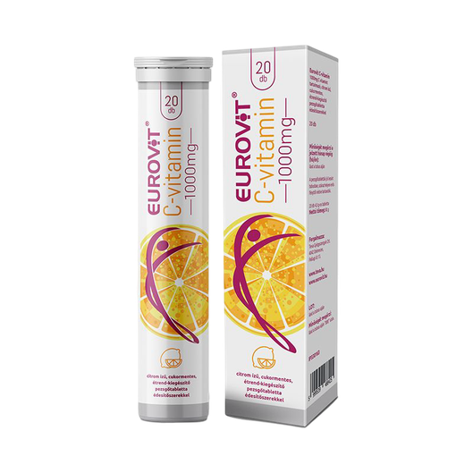 Eurovit C vitamin 1000mg citrom pezsgőtabletta dis (6x20)