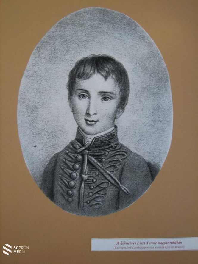 A kilencéves Liszt Ferenc magyar ruhában