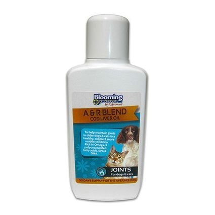 EQUIMINS A&R BLEND COD LIVER OIL-A&R csukamájolaj a fényes szőrzetért, erős csontozatért és az egészséges ízületekért kutyáknak és macskáknak 500 ml