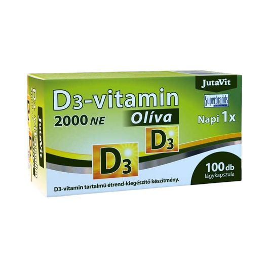 JutaVit D3 vitamin 2000NE Oliva lágy kapszula (100x)