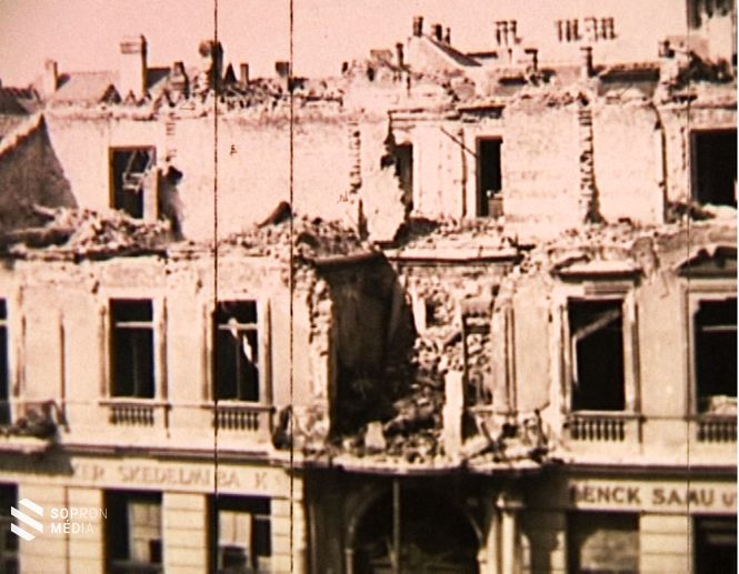 Az egyik városrész a bombázás után