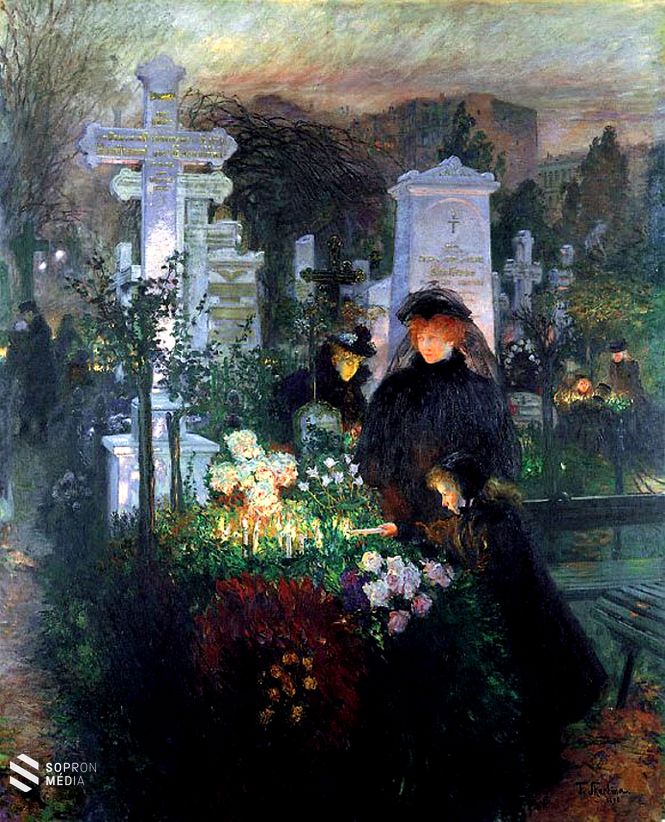 Franz Skarbina: Halottak napja (1896), Nemzeti Galéria, Berlin, Németország 