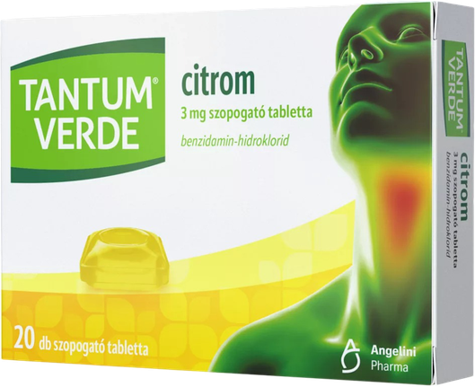 Tantum Verde citrom 3mg szop.tabl.(Tantum Lemon) (20xparaffinos papírban)