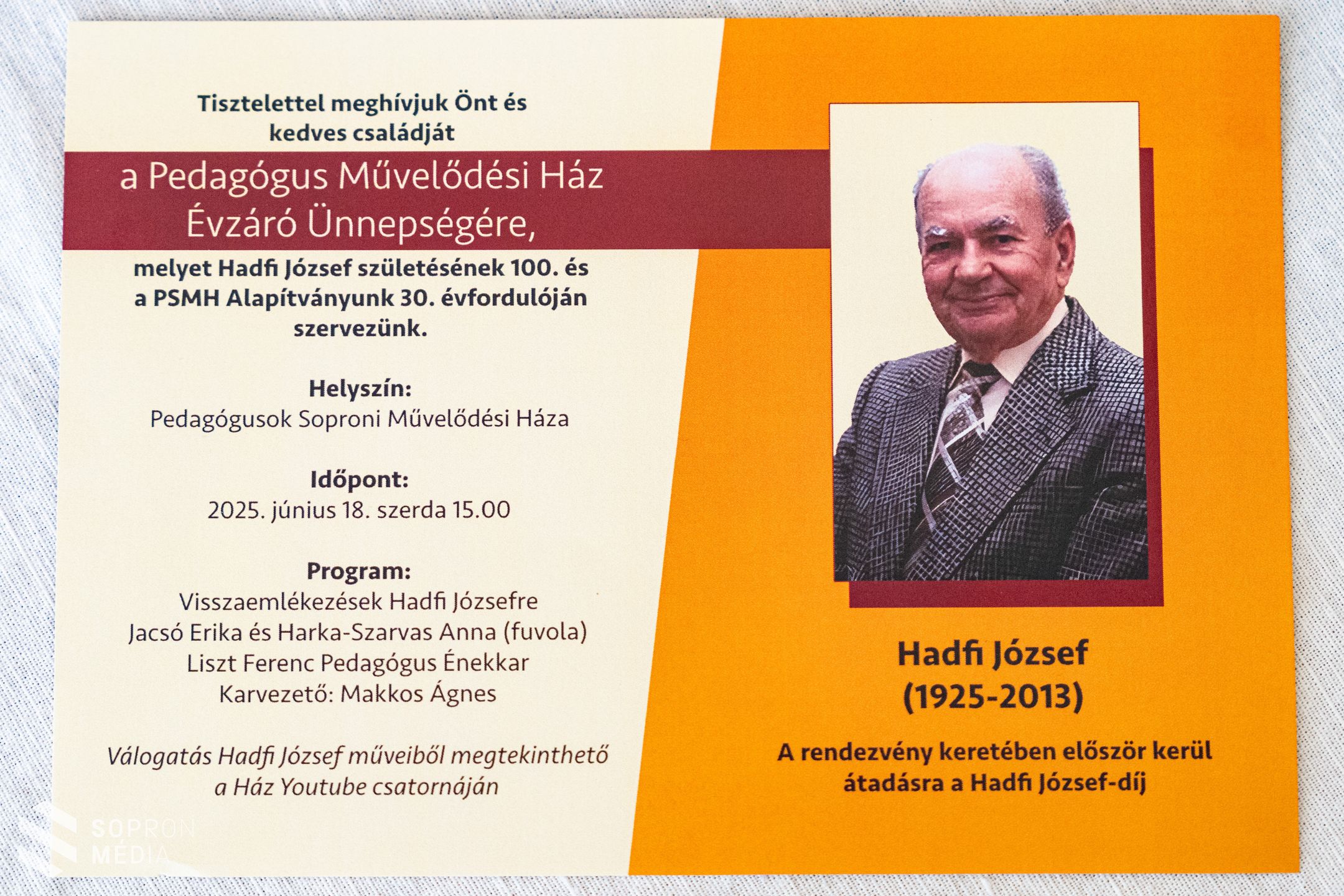 Kettős évfordulót ünnepelt a Pedagógusok Soproni Művelődési Háza