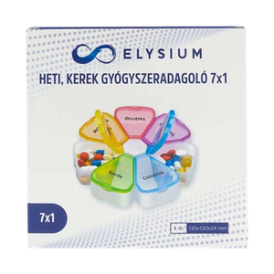 Elysium heti kerek gyógyszeradagoló - 7x1 (1x) termék kép
