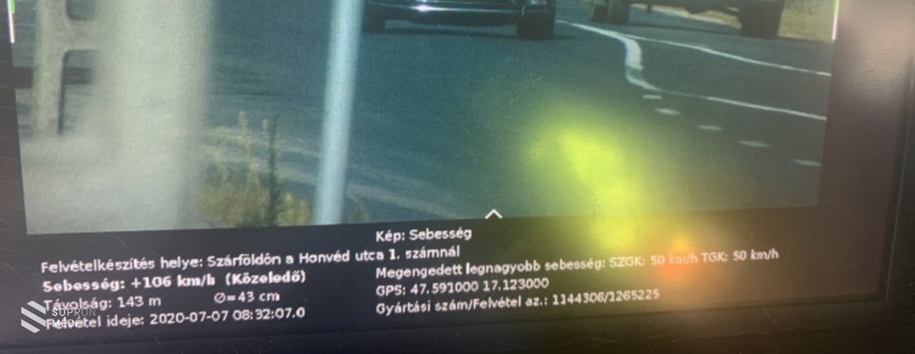 21 gyorshajtót mértek be a kapuvári rendőrök fél nap alatt 