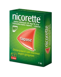 Nicorette patch áttetsző 25 mg/16 óra transz.tap. (7x) termék kép