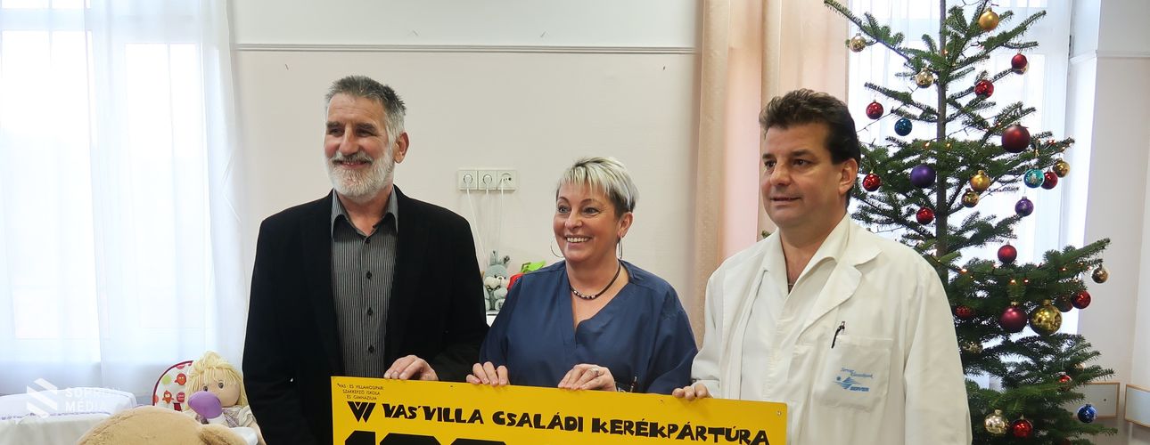 Adományoztak a VasVilla' Kerékpártúra bevételéből
