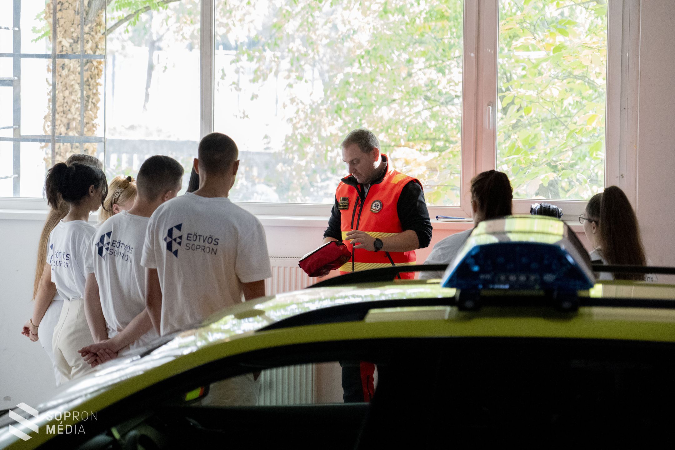 Mentőszimulációs gyakorlat a soproni mentőállomáson