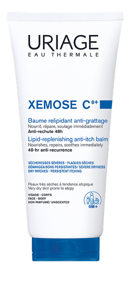 Uriage Xémose C8+ Testápoló BALZSAM száraz bőrre lipidfeltöltő és viszketéscsillapító hatással (200ml)