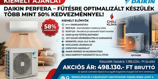Daikin Perfera fűtésre optimalizált szett akció!