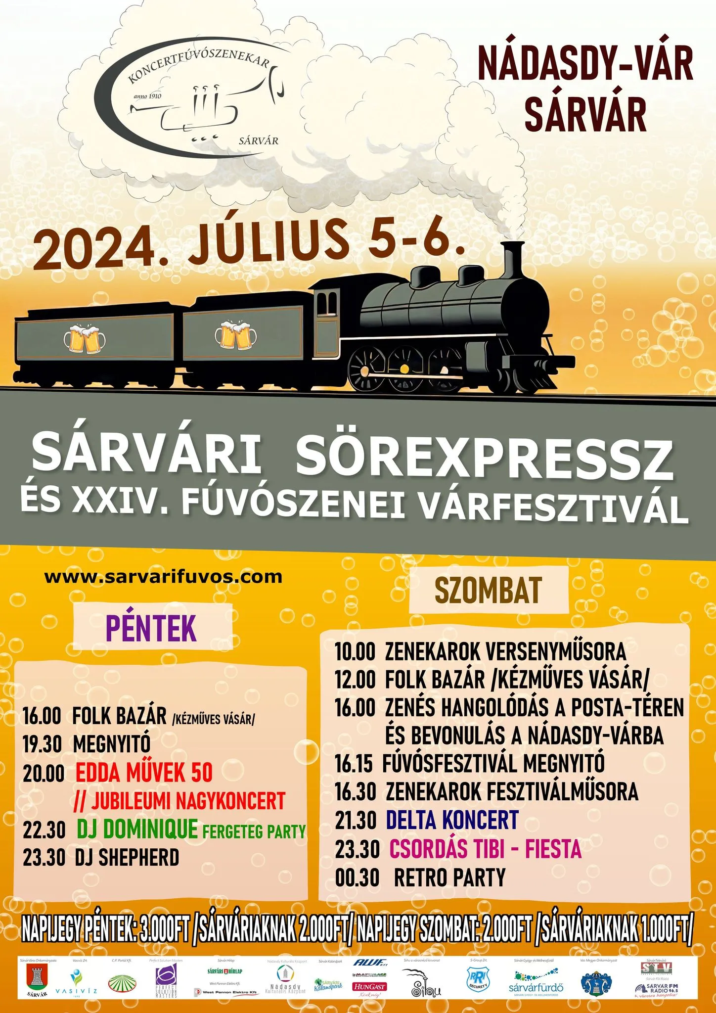 KOBRUNN a Sárvári Sörexpressz és XXIV. Fúvószenei Várfesztiválon