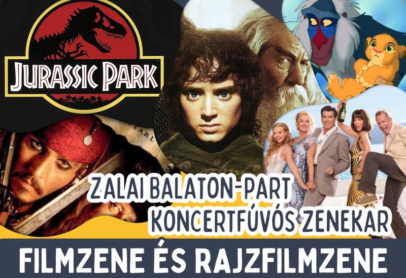 FILMZENE ÉS RAJZFILMZENE KONCERT a Zalai Balaton-part Koncert Fúvószenekar előadásában szolgáltatás képe