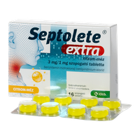 Septolete Extra 3 mg/1 mg szop.tabl. Citrom-Méz (16x)